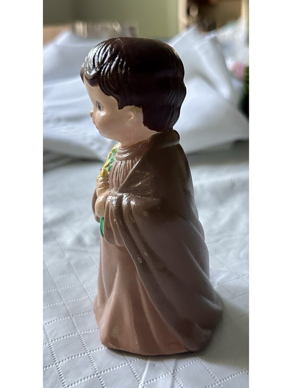 Vtg 1975 Hand Painted Nativity Figures Mary & Joseph Chalk Ware Christmas Creche - Picture 7 of 9